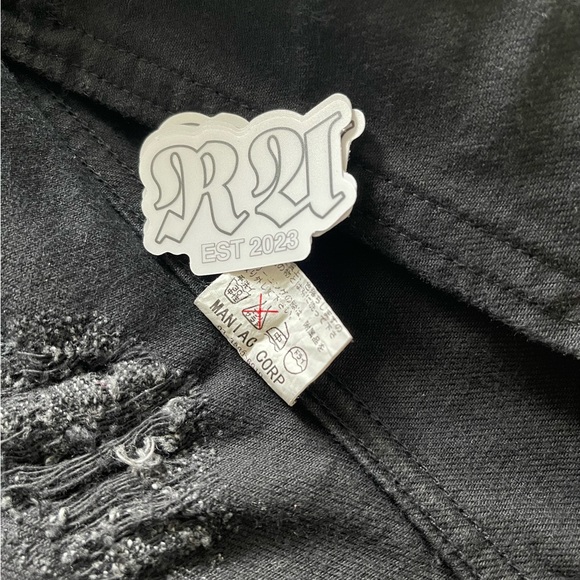 [SOLD] L.G.B (Le Grand Bleu) Jean Jacket With Real Fur - Picture 8 of 9